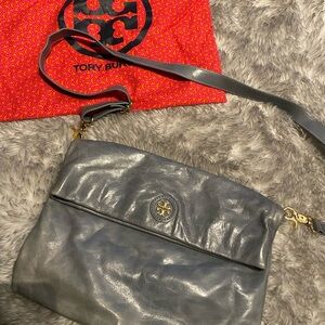 Tory Burch Leather Gray Crossbody Bag
